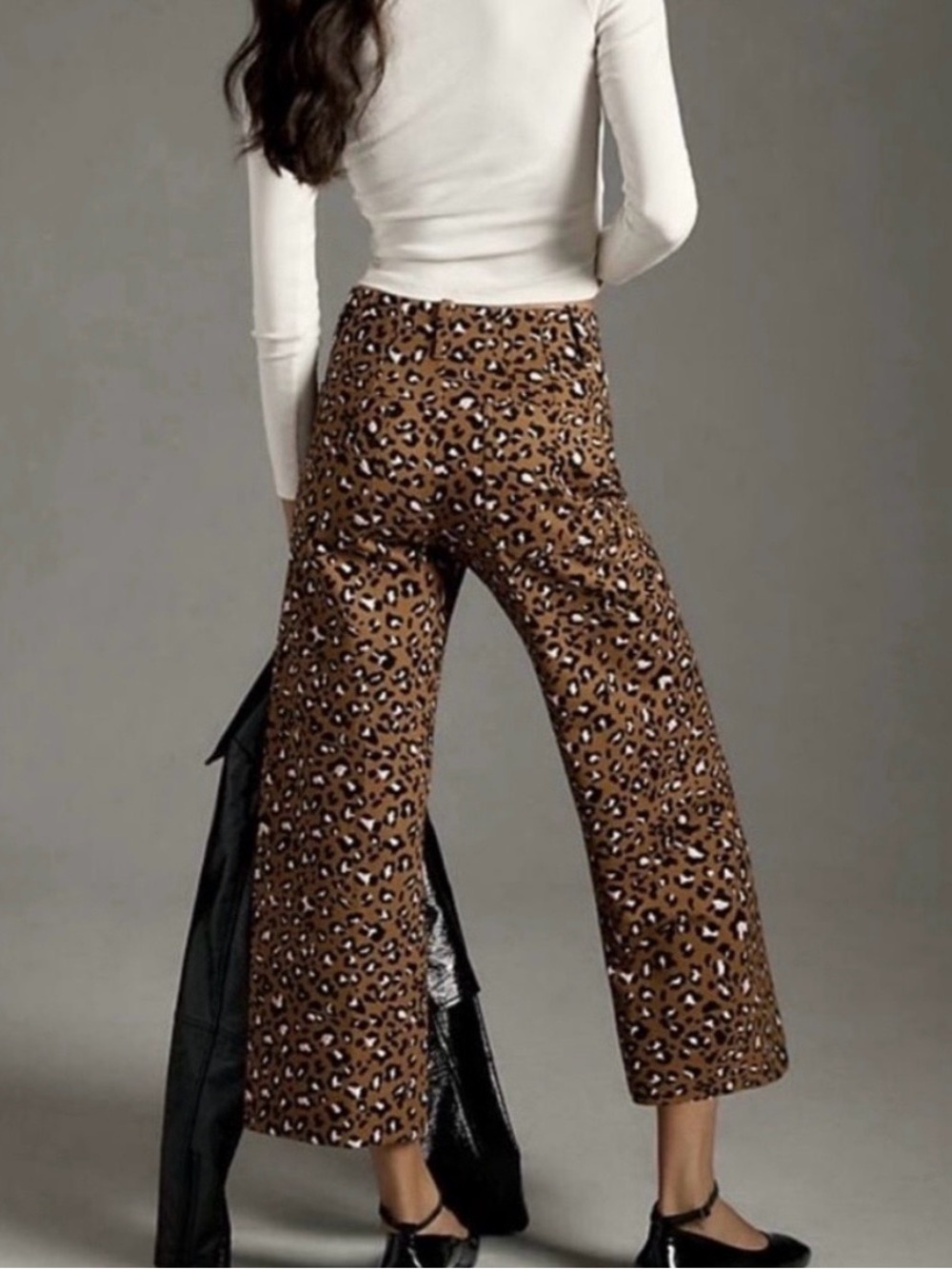 Maeve Colette Leopard Print Pants with - Picture 3 of 4